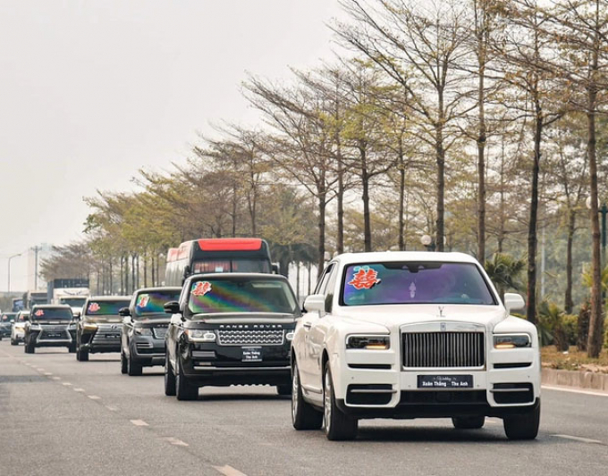 Đám cưới siêu xe ở Hà Nội quy tụ toàn Rolls-Royce, Bentley: Hé lộ gia thế khủng của đàng trai