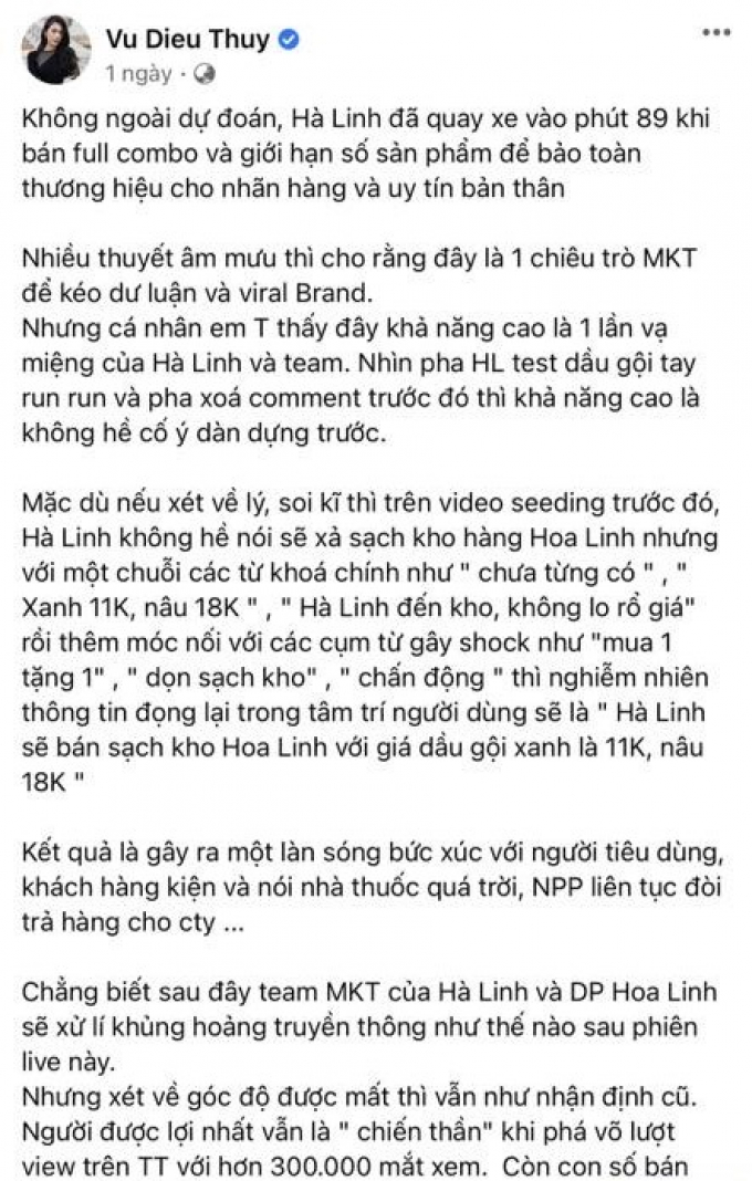 Võ Hà Linh gọi thẳng tên nữ doanh nhân Vũ Diệu Thúy, không ngại đấu đá trên mạng xã hội
