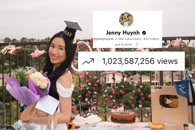 Jenny Huỳnh đạt 1 tỷ lượt xem trên YouTube, thu nhập cán mốc triệu USD mỗi năm