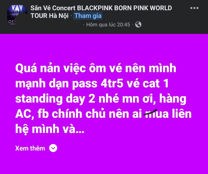 Cảnh báo nạn lừa đảo bán lỗ vé online buổi biểu diễn BlackPink