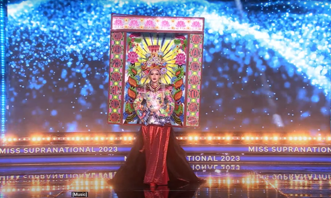 Đặng Thanh Ngân mang nghệ thuật tranh kính lên sân khấu Miss Supranational 2023: Lộng lẫy và đầy ấn tượng