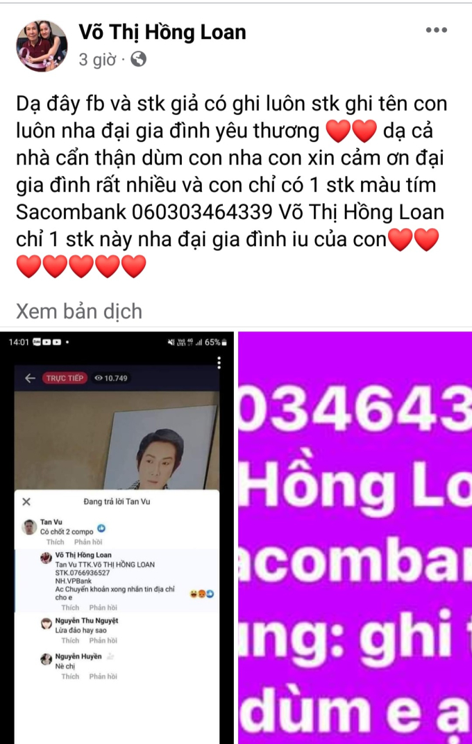 Bán hàng online mưu sinh, con gái cố NSƯT Vũ Linh lên tiếng khi bị kẻ xấu mạo danh để lừa đảo