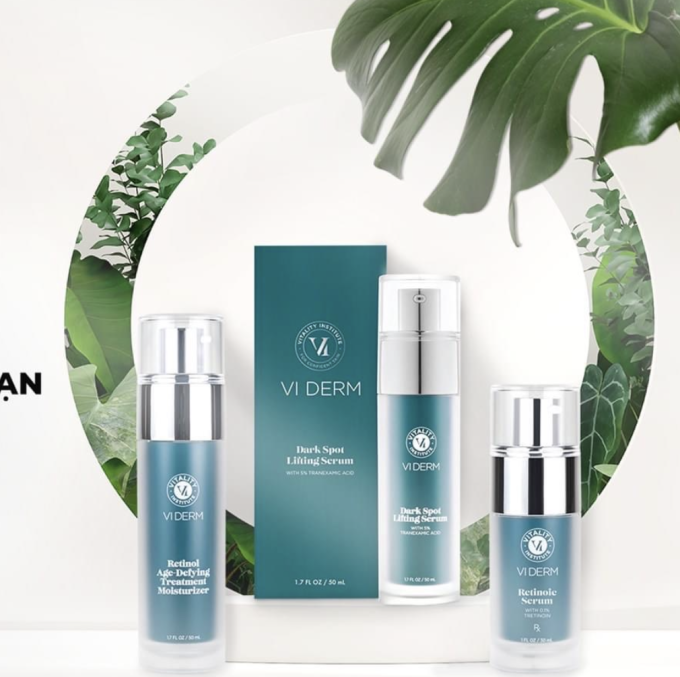 VI Derm - thương hiệu dẫn đầu xu hướng mỹ phẩm chuyên về điều trị giúp giải quyết hầu hết vấn đề trên da