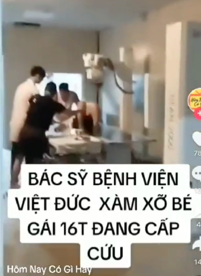 Xác minh clip tố bác sĩ bệnh viện Việt Đức sàm sỡ thiếu nữ đang cấp cứu