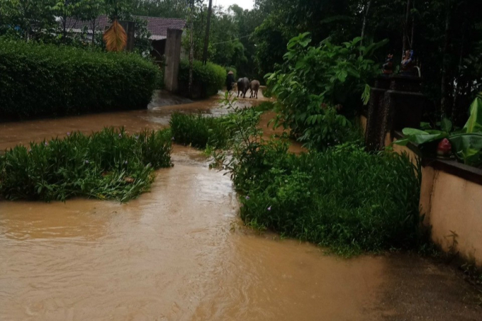 4.300 học sinh một huyện phải nghỉ học vì mưa lớn