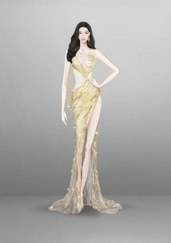 Dẫn đầu bình chọn tại Miss Grand 2023, Lê Hoàng Phương tiếp tục bật mí loạt thiết kế dạ hội ấn tượng