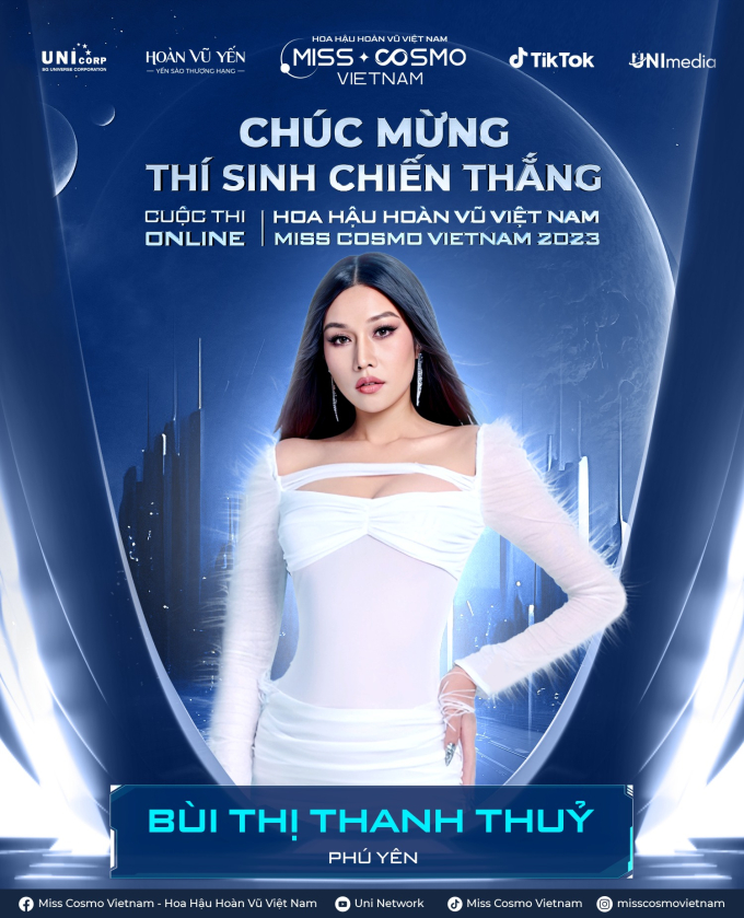 Người đẹp Tài năng - Thanh Thủy chiến thắng phần thi Online, tiến thẳng vào Top 60 Miss Cosmo Vietnam 2023