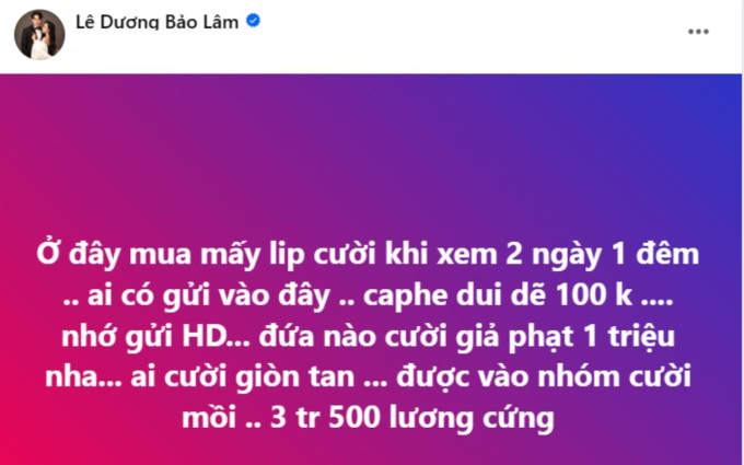 Lê Dương Bảo Lâm gặp ngay 1001 kiếp nạn, sân si không chừa một ai khi tự bỏ tiền mua clip fan cười mồi