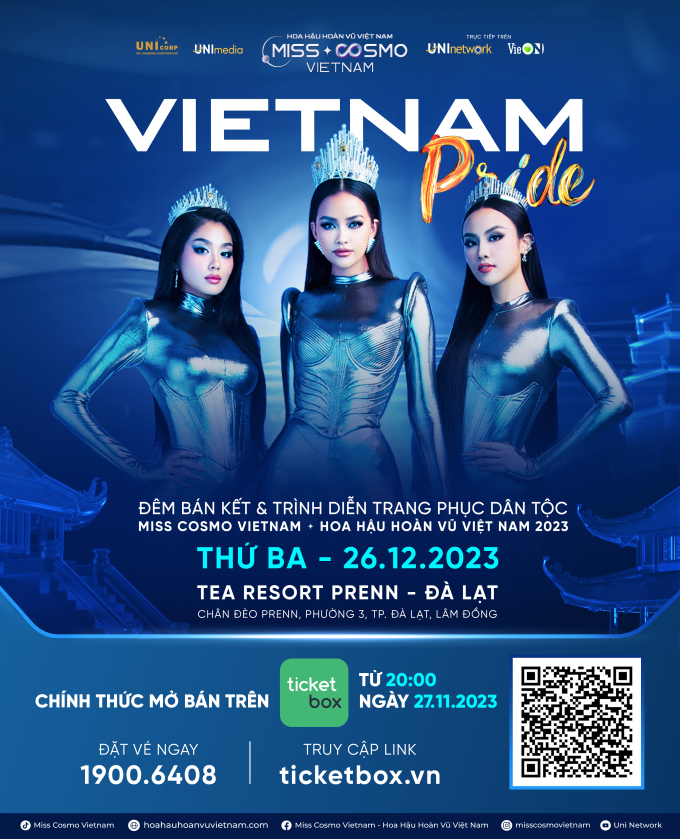 Miss Cosmo Vietnam 2023 mở bán vé đêm Bán kết - Trang phục dân tộc: Đủ hạng vé cho khán giả lựa chọn