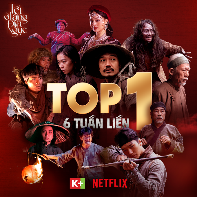 “Tết ở làng Địa Ngục” giữ vị trí Top 1 trong 6 tuần liên tiếp trên Netflix và K+, netizen trông ngóng phần 2