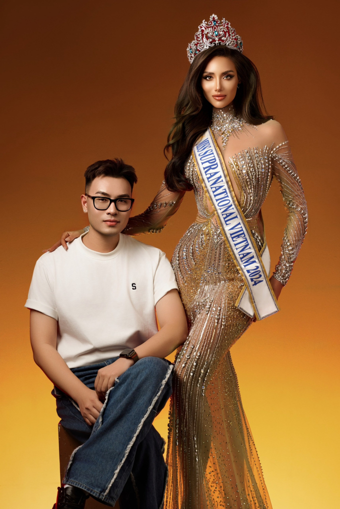 Lydie Vũ trình diễn trang phục dạ hội “ngân hà” tại đêm chung kết Miss Supranational 2024