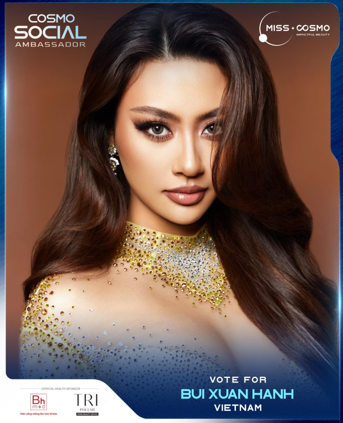 Fan sắc đẹp tổng lực bình chọn giúp Xuân Hạnh vào thẳng Top 21 Miss Cosmo 2024