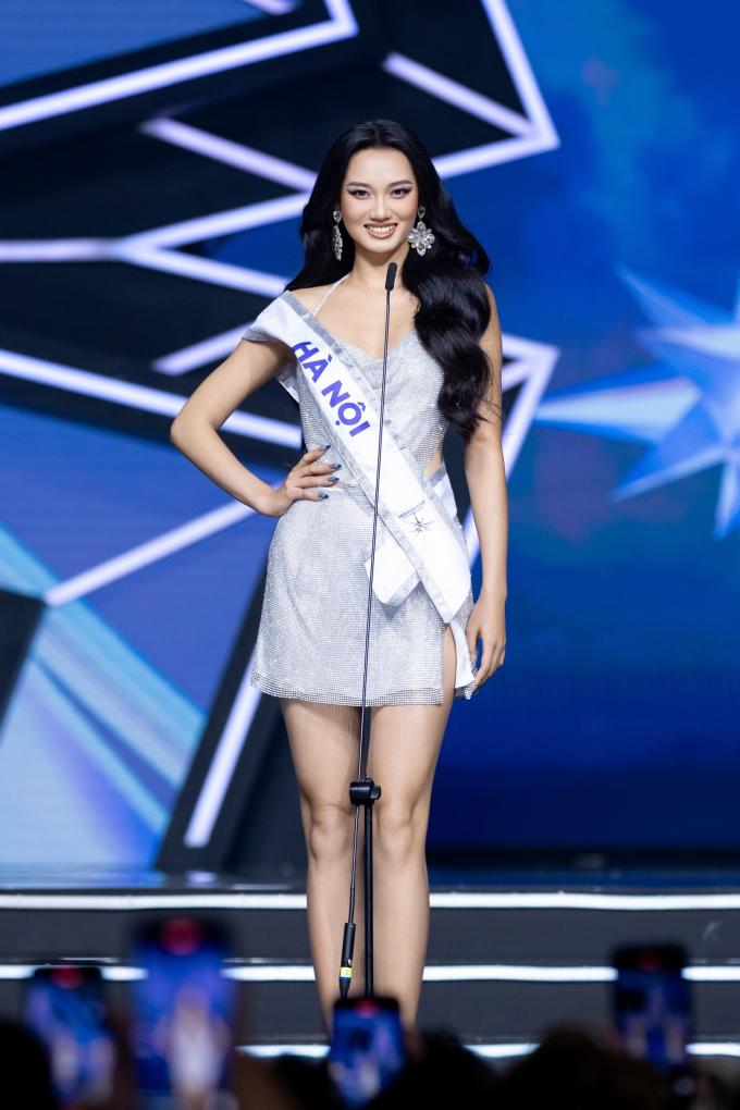 Quỳnh Anh khoe nhan sắc cuốn hút, lọt Top 5 thí sinh diễn dạ hội xuất sắc tại bán kết Miss Universe Vietnam 2024