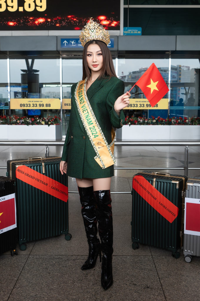 Hoa hậu Quế Anh bay sang Campuchia, chính thức nhập cuộc thi Miss Grand International 2024