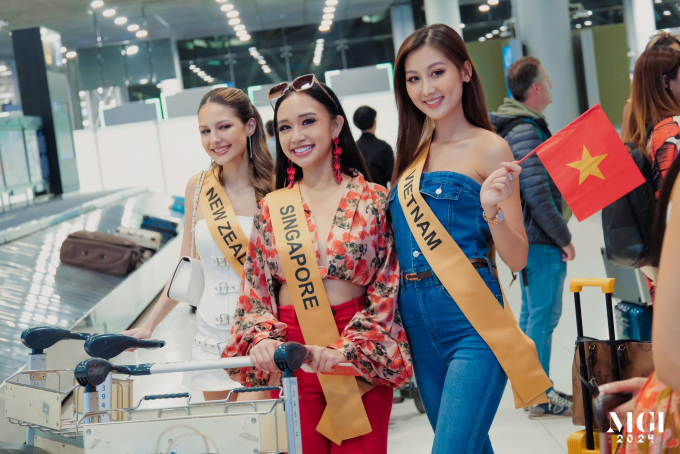 Hoa hậu Quế Anh đến Thái Lan thi Miss Grand 2024: Phong cách ngọt ngào, luôn đầy năng lượng