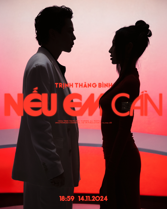 Trịnh Thăng Bình trở lại đường đua âm nhạc, tung poster MV Nếu em cần bên cạnh bóng hồng mới