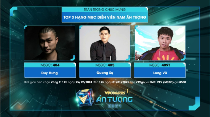 Chải Long Vũ - con trai NS Vân Dung lọt Top 3 VTV Awards 2024