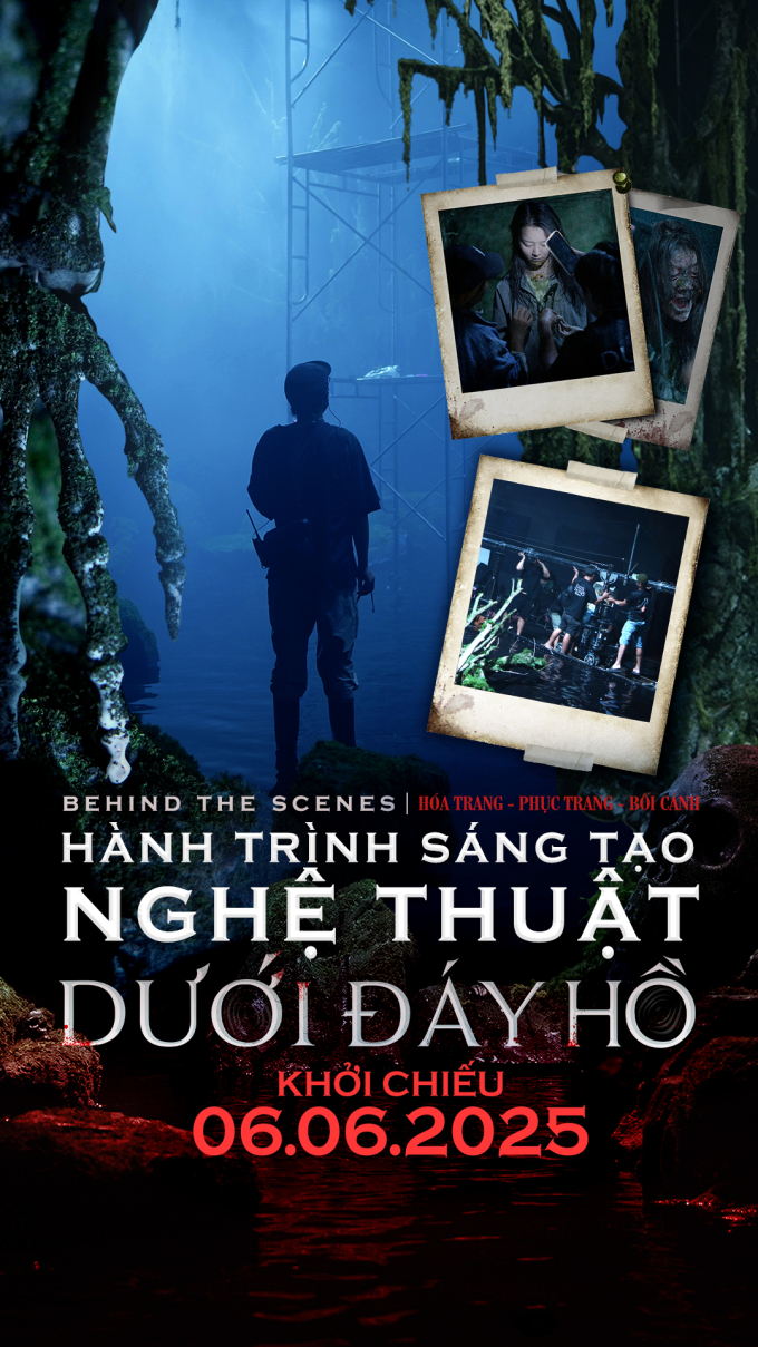 Dưới đáy hồ hé lộ hậu trường độc đáo: Diễn viên ra sức tập luyện cho cảnh nhảy xuống hồ đá tử thần từ độ cao 15m