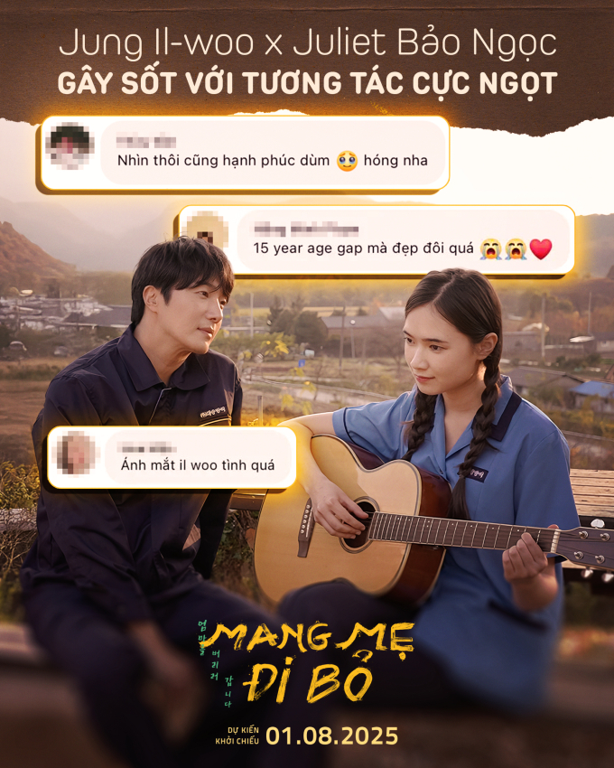Jung Il-woo hết lời khen ngợi vợ Juliet Bảo Ngọc khi lần đầu hợp tác trong Mang mẹ đi bỏ