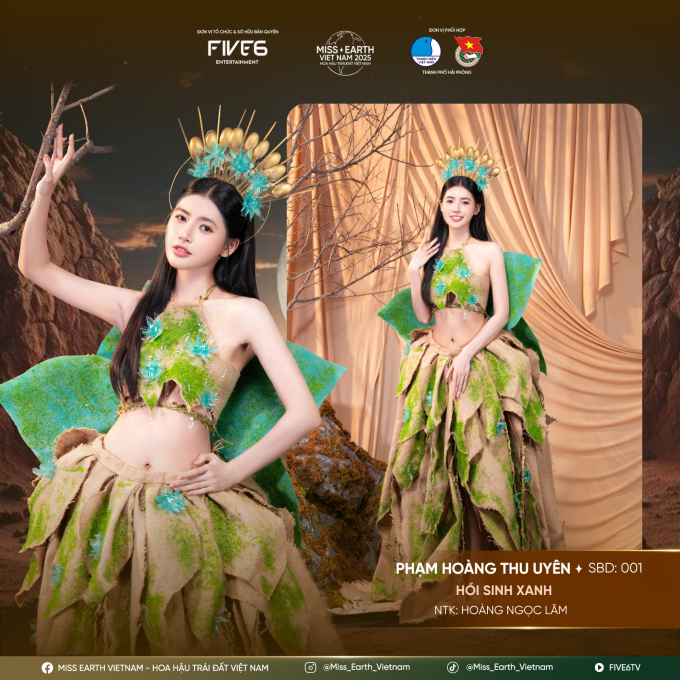 Miss Earth Vietnam 2025 lan tỏa thông điệp Vẻ đẹp tái sinh với loạt trang phục tái chế ấn tượng
