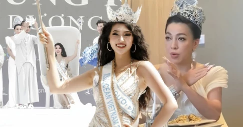 BTC Hoa hậu Đại dương ngăn Thu Uyên trả lời câu hỏi riêng tư: "Đã có trường hợp của một hoa hậu không tiện nêu tên"