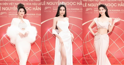 Thiên Ân - Phương Nhi cùng dàn hậu khoe sắc rạng rỡ, cổ vũ Ngọc Hằng trong buổi Send Off Miss Intercontinental 2023