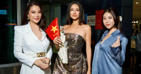 Trương Ngọc Ánh trao sash ngay tại sân bay, Lydie Vũ chính thức lên đường tham gia Miss Supranational 2024