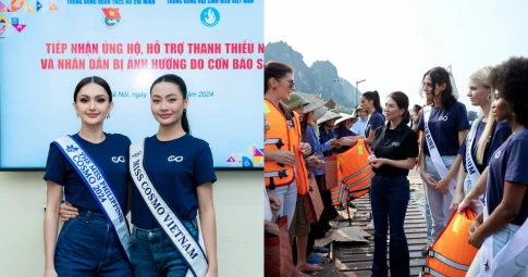 "Miss Cosmo 2024" cùng các thí sinh trao tặng hơn 600 triệu đồng hỗ trợ khắc phục hậu quả bão Yagi