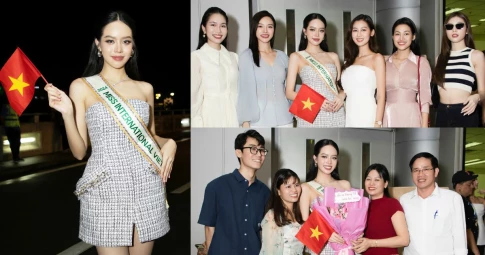 Hoa hậu Thanh Thủy mang 150kg hành lý, chính thức lên đường sang Nhật Bản dự thi Miss International 2024