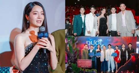 Karen Nguyễn - Thanh Duy bật khóc tại showcase, dàn cast "Dưới đáy hồ" lần đầu lên tiếng về các "bản sao kinh dị"