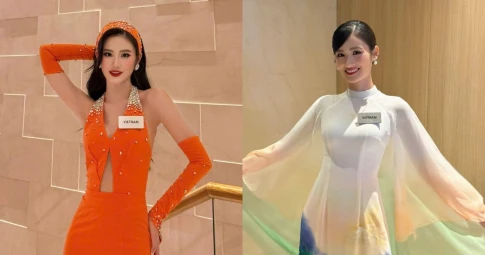 Hoa hậu Ý Nhi hát "Cheri Cheri Lady" khi thi tài năng, hé lộ chiếc áo dài đặc biệt tại "Miss World"