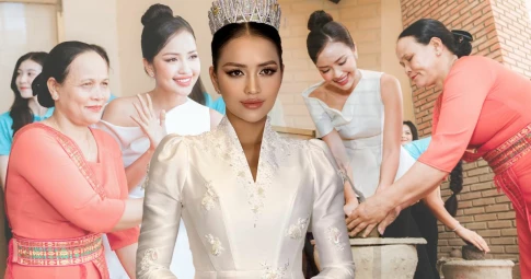 Hoa hậu Ngọc Châu trở thành Đại sứ truyền thông lễ đón Bằng của UNESCO, trải nghiệm làm gốm cùng người dân