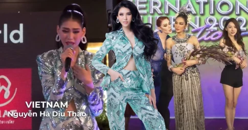 "Nuốt mic" bằng 2 ngôn ngữ Anh - Thái, Dịu Thảo vẫn ngậm ngùi trượt giải tài năng ở Miss International Queen 2023