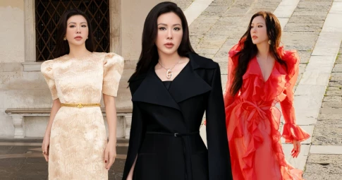Hoa hậu Thu Hoài khoe eo thon quyến rũ tại trời Tây: Nhan sắc bị thời gian "quên lãng"