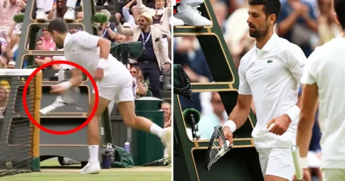 VIDEO: Djokovic 'giận cá chém thớt', khiến một thứ biến dạng hoàn toàn