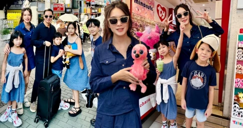 Gia đình Lý Hải cùng nhau du lịch Nhật Bản, sắc vóc "bà mẹ 4 con" Minh Hà chiếm trọn spotlight