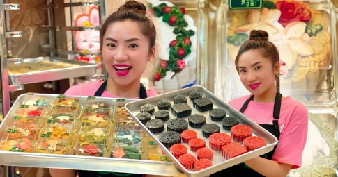 Đón chào không khí Trung thu, Châu Ngọc Tiên bất ngờ công bố xưởng bán bánh đặc biệt của gia đình