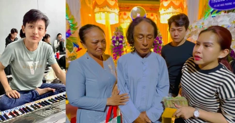 Ngọc Huyền khóc nghẹn, Bình Tinh "nuốt" nước mắt gửi tiền cho ba mẹ cố nhạc sĩ Vũ Minh Hiếu trước ngày di quan