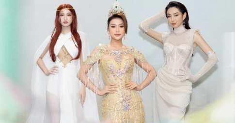 Thảm đỏ đêm Chung khảo Miss Grand Vietnam 2023: Phương Nhi hóa nữ thần, Minh Kiên khoe đường cong quyến rũ