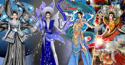 Đờn ca tài tử, cá sấu Năm Chèo, khăn rằn "hội tụ" trong loạt thiết kế văn hóa dân tộc tại Miss Cosmo Vietnam 2023