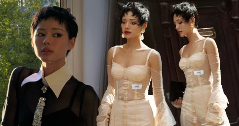 Cô Em Trendy - Khánh Linh diện trang phục nghìn đô, ghi dấu ấn với phụ kiện lấp lánh “cực slay” tại Milan Fashion Week