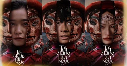 "Tết ở làng địa ngục" tung bộ poster 12 nhân vật: Nguyên Thảo lên đồng, Võ Tấn Phát kể chuyện ma mua vui