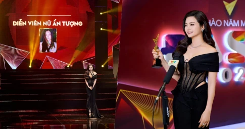 NSƯT Kiều Anh xúc động khi giành giải Diễn viên nữ ấn tượng VTV Awards 2023