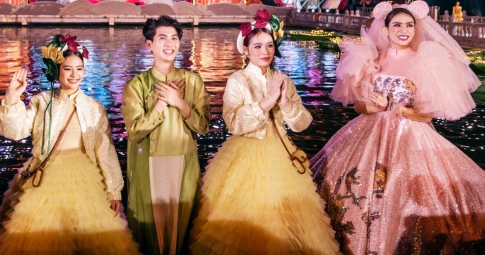 Võ Hoàng Yến hóa “Cô dâu chuột”, diện thiết kế 1000m vải của NTK Nguyễn Minh Công