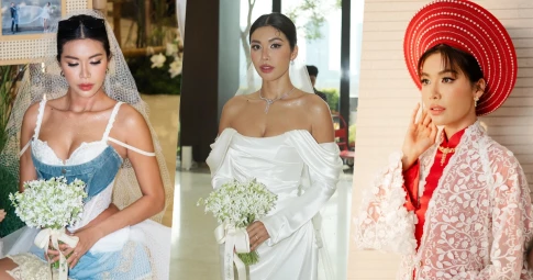 Đám cưới siêu mẫu Minh Tú: Cô dâu "biến hóa" từ đồ cưới thập niên 70 đến tương lai phóng khoáng và hoang dại