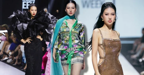 Hoa hậu Bùi Quỳnh Hoa liên tục đảm nhận vị trí First Face, Vedette “khuấy đảo” sàn catwalk
