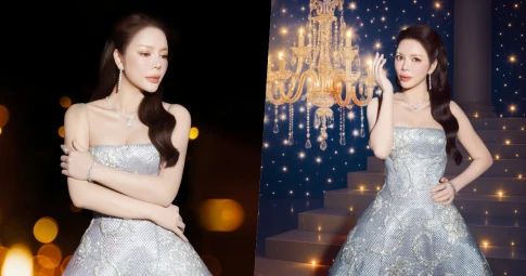 Lý Nhã Kỳ hóa nữ thần ánh sáng trong thiết kế độc bản của Chung Thanh Phong