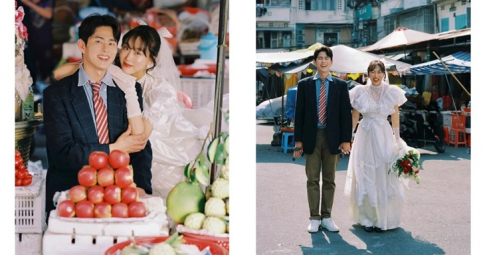 Diễn viên Hàn Quốc nổi tiếng "gây sốt" với bộ ảnh cưới đẹp như mơ chụp ở Việt Nam