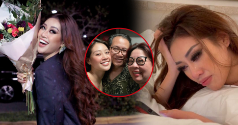 Dừng chân trước Top 10 Miss Universe, Khánh Vân khóc tèm lem vì không kịp xem video bố mẹ chúc may mắn