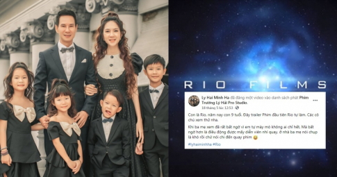 Con trai Lý Hải - Minh Hà tung trailer phim tự làm, ekip sản xuất chủ yêu toàn là... ba mẹ phụ giúp